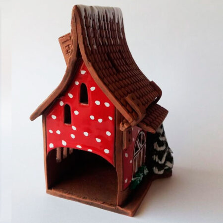 Portavelas Casita de Navidad