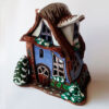 portavelas-casita-de-navidad-azul Portavelas Casita de Navidad con nieve